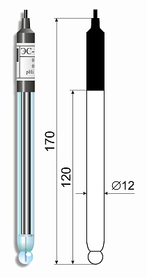 рH-электрод лабораторный некомбинированный ЭКОНИКС-ЭКСПЕРТ ЭС-10301/7 pH-метры