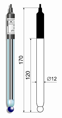 рH-электрод лабораторный некомбинированный ЭКОНИКС-ЭКСПЕРТ ЭС-10601/7 pH-метры