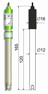 рH-электрод со встроенным 2-х ключ.электродом сравнения лабораторный комбинированный (пластиковый корпус) ЭКОНИКС-ЭКСПЕРТ ЭСК-10306/4 pH-метры