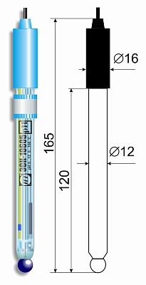 рH-электрод со встроенным термокомпенсатором лабораторный комбинированный ЭКОНИКС-ЭКСПЕРТ ЭСК-10605/4 pH-метры