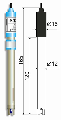 рH-электрод со встроенным 1-ключ.электродом сравнения лабораторный комбинированный (пластиковый корпус) ЭКОНИКС-ЭКСПЕРТ ЭСК-10607/7 pH-метры