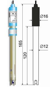 рH-электрод со встроенным 1-ключ.электродом сравнения и термодатчиком лабораторный комбинированный (пластиковый корпус) ЭКОНИКС-ЭКСПЕРТ ЭСК-10609/4 pH-метры